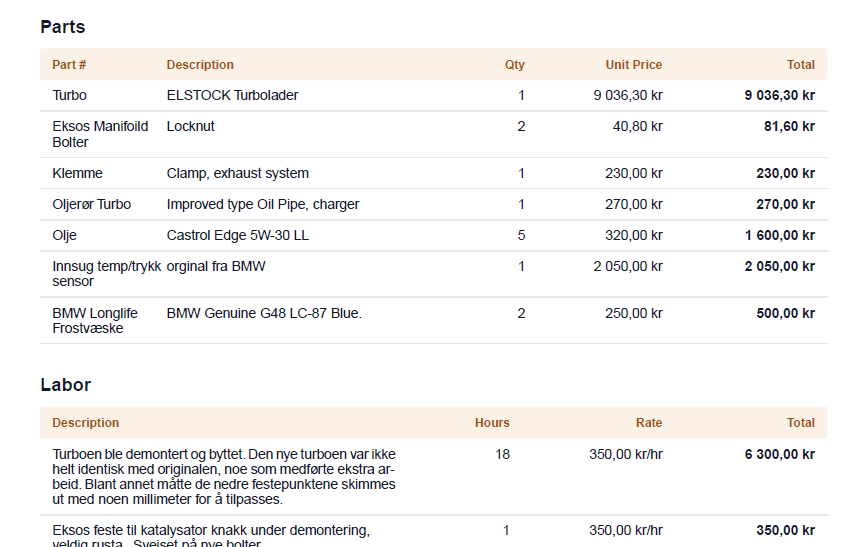 Torqvoice professional invoice
